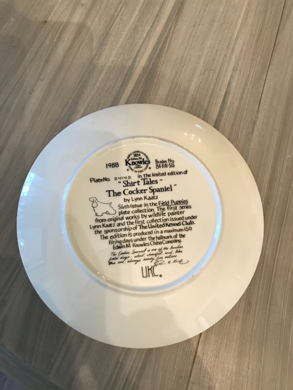 The Cocker Spaniel Collection Plate - Picture 2 of 3